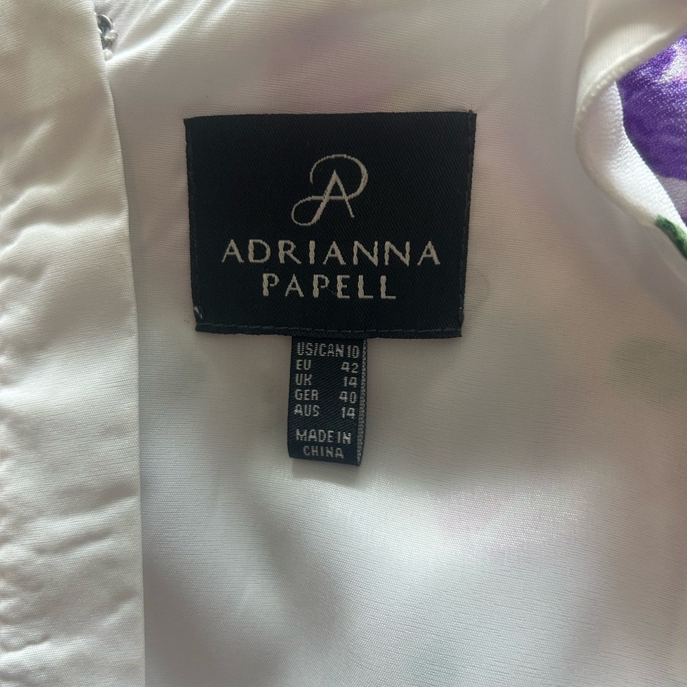 Adrianna Papell Purple Floral Dress - Picture 10 of 10